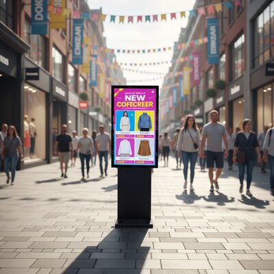 شراء شاشة عرض رقمية خارجية مقاومة للماء IP65 مقاس 49 بوصة بسطوع 3000 شمعة/متر مربع شاشة إعلانات LCD التصنيع عبر الإنترنت