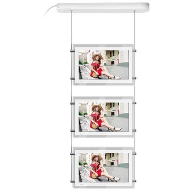 A3 Smart Hanging LCD Window Facing Display الإشارات الضوء القابل للتعديل 1500 نيت